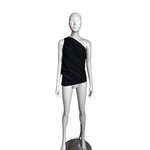 NWT Zara Black One Shoulder Blouse